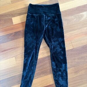 Beyond Yoga Black Velvet Leggings